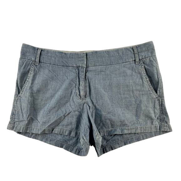 MORGAN | J.Crew 6 S Light Blue Chambray Lightweight Chino Classic Shorts Pants - Picture 1 of 6